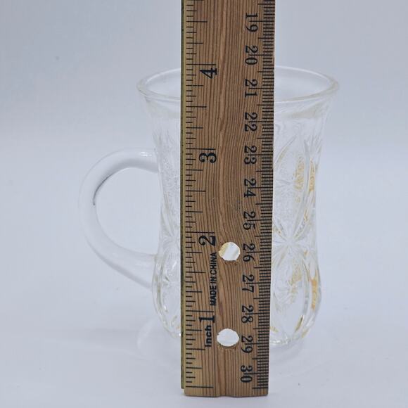 Alpine Cuisine Crystal Glass Turkish Coffee Cup & Saucer Gold Zafer - Picture 4 of 5